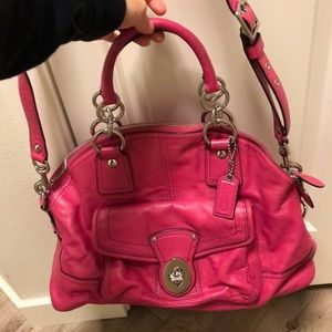 Authentic Hot pink large “Francine” Coach Bag